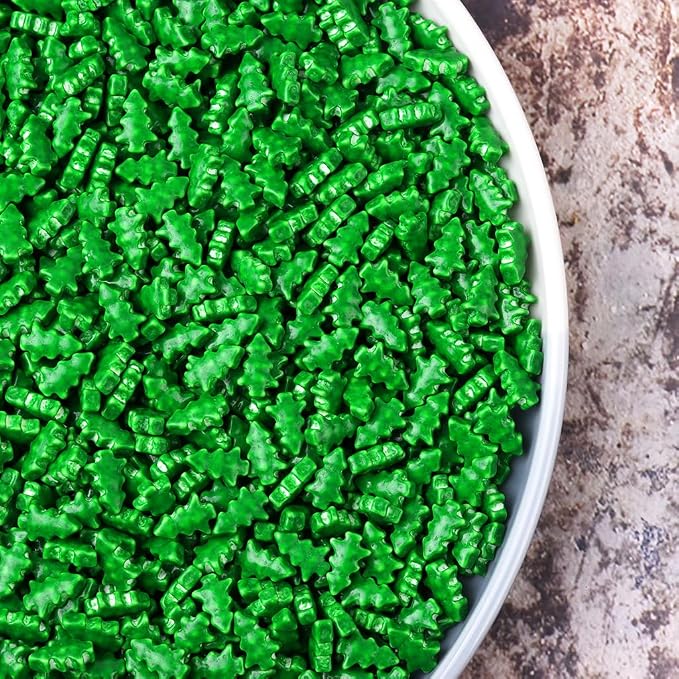 Christmas Sprinkles for Cookies, Green Tree Sprinkles Perfect for Christmas Dessert Party 3.52 Ounce