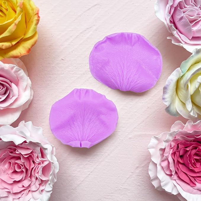 Rose Petal Silicone Molds Lotus Veiners Molds Flower Veining Fondant Molds for Cake Decorating Candy Chocolate Polymer Clay Set of 6