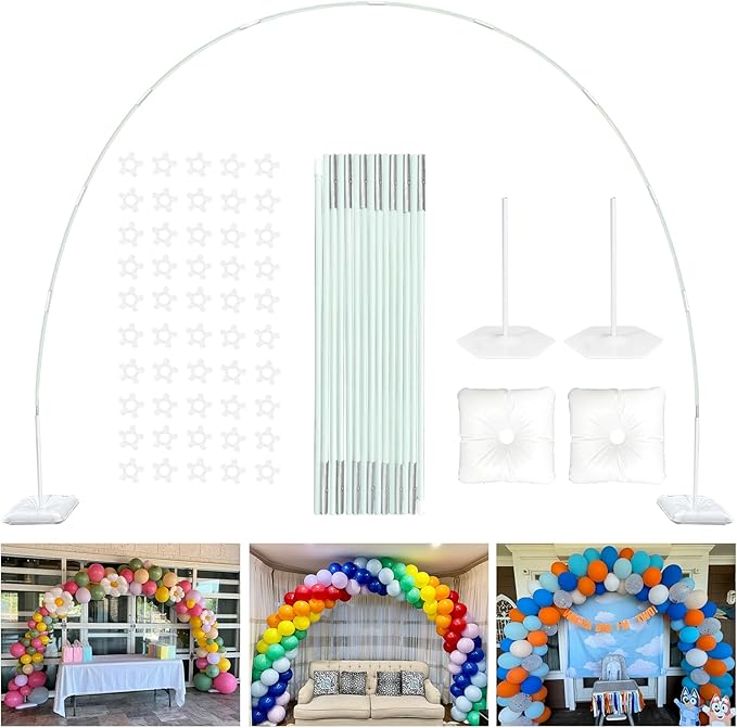 YALLOVE 21ft Balloon Arch Stand Kit, Free Combination in Width and Height (e.g. 10ft x 7.5ft), Convenient to Assemble and Disassemble, Not Include Balloons