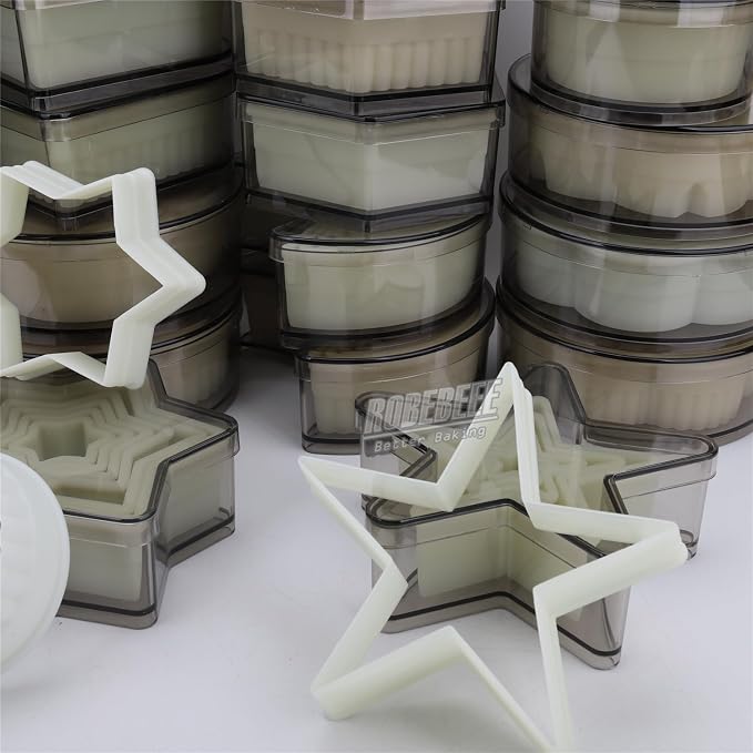 Multi-Shape Nylon Cookie Molds Round Square Star Plastic Geometry Biscuit Cutter Dough Mousse Bread Slicer DIY Bakery Utensils (Five Pointed Star)