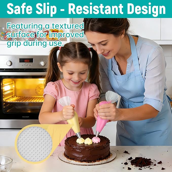 16 Inch Thick Disposable Piping Bags, 100PCS Anti Burst Pastry Bags for Cake Decorating Cream Frosting and Baking Supplies, Tipless Piping