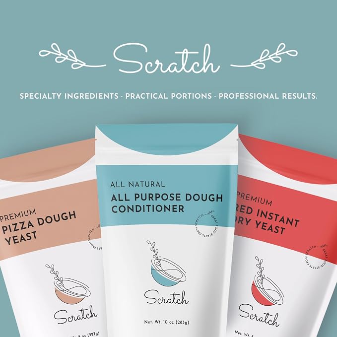 All Natural Professional Dough Conditioner (20° Lintner), 10 oz | Clean Label Dough Enhancer | 100% Natural Ingredients | Better Rise, Texture & Shelf Life