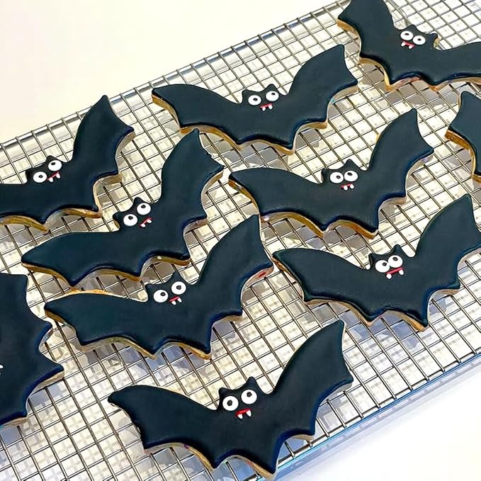 Halloween Cookie Cutters 7Pcs, Bat Pumpkin Magic Hat Cat Cookie Cutter, Sturdy Easy to Clean & Demold Pancake Dough Molds for Halloween Baking