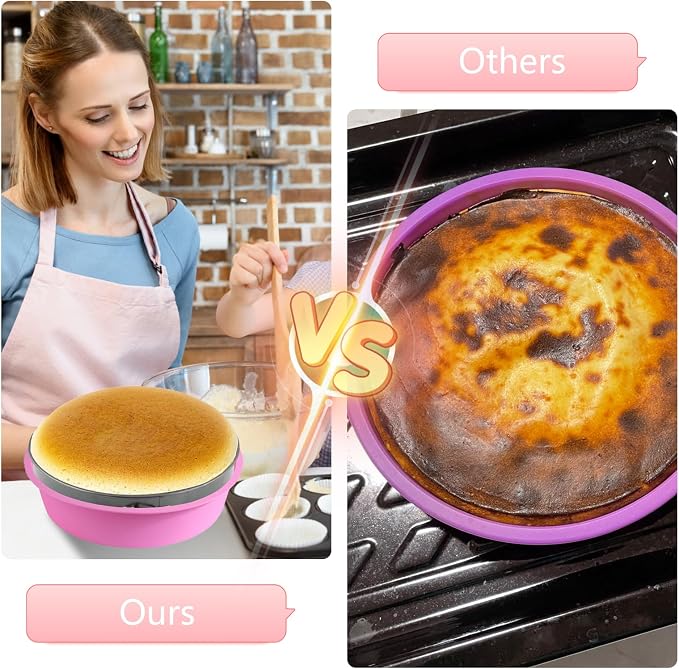 4Pcs Cheesecake Pan Protector, Silicone Springform Pan Protector for 9, 9.5, 7, 8 Inch Cake Mold Baking Pans Round Cakes Mold Cake Baking Pans Preventing Water from Entering the Spring Form Pans