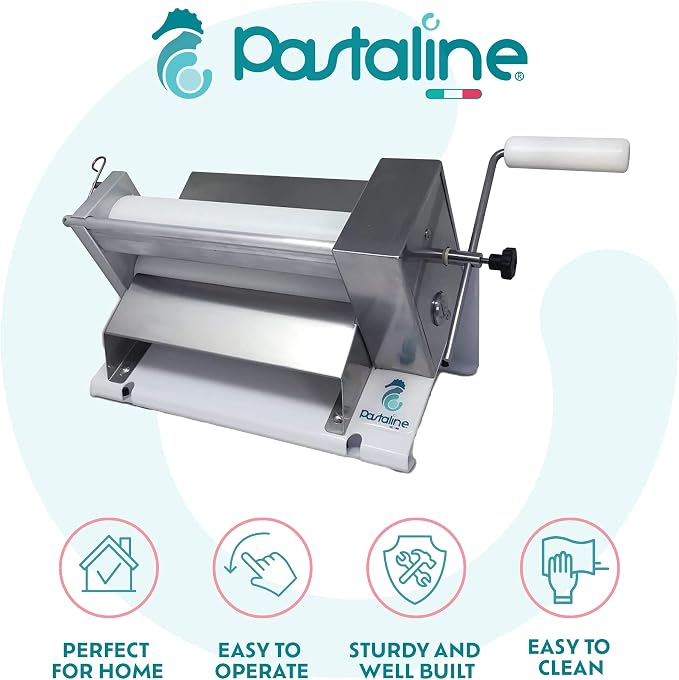 Manual Dough Sheeter Machine - Sfogliafacile Manual Pasta Maker for Icing, Marzipan,Puff Pastry and Salt Bread Shio Pan | Easy Install Dough Sheeter for Home Small or Commercial Kitchens
