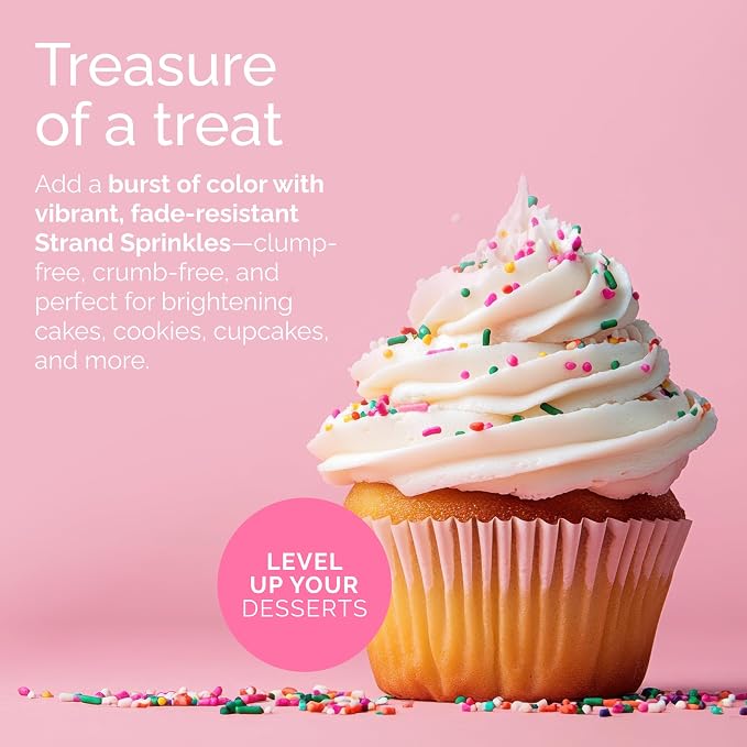 Cake Craft Sprinkles – 3-Pack (100g Each) | Decorating Cakes, Cupcakes, Cookies & More | Yellow – Jimmies