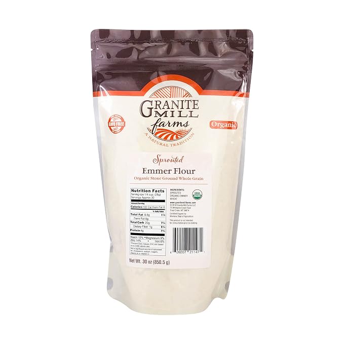 Granite Mill Farms Sprouted Organic Emmer Flour, 30 oz