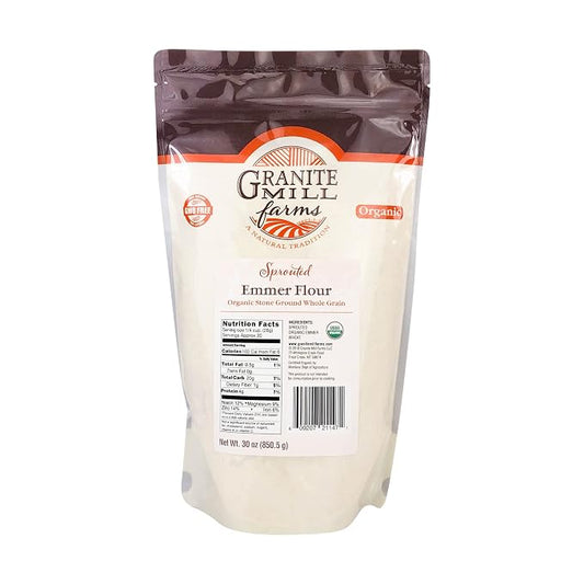 Granite Mill Farms Sprouted Organic Emmer Flour, 30 oz