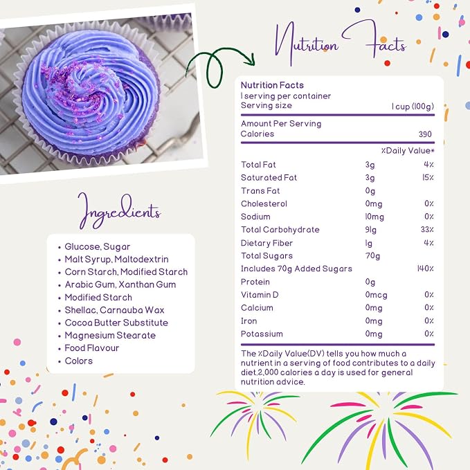 Purple Sanding Sugar | Purple Sprinkles | Edible Coarse Sugar Crystals | For Baking Dessert Decorating, Cake, Cupcake, Cookie, Ice Cream | Halloween Mardi Gras Holiday Party | 4.6 Ounces