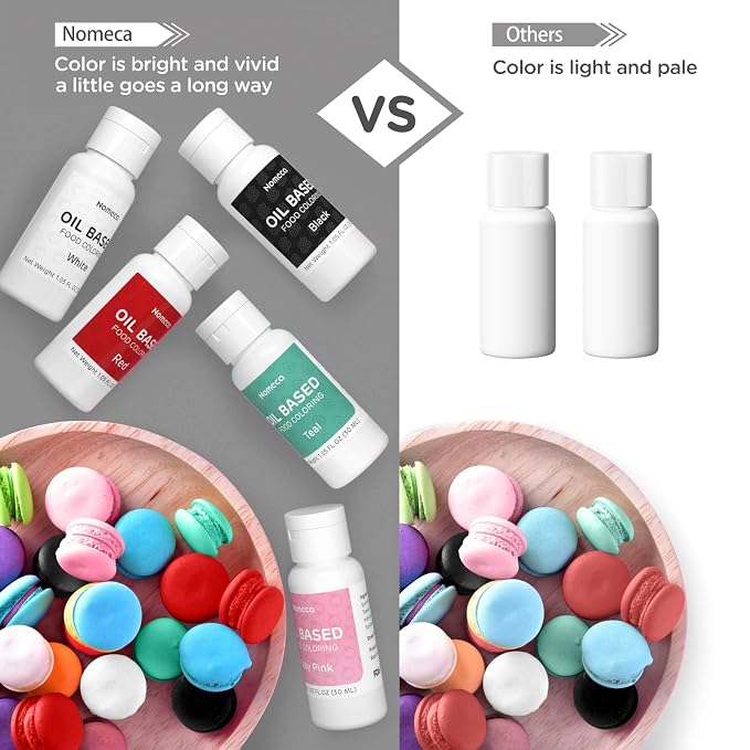 Oil Based Food Coloring for Chocolate - 30 Milliliters Upgraded Black Oil Food Color for Baking Cake Decorating, Edible Food Dye for Candy Melts Cookies Easter Egg Icing Fondant Meringues