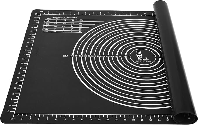 Super Kitchen Non-Slip Silicone Pastry Mat 28 x20 for Non Stick Baking Mats, Countertop Placemats, Dough Rolling, Kneading/Fondant/Pie Crust Pad