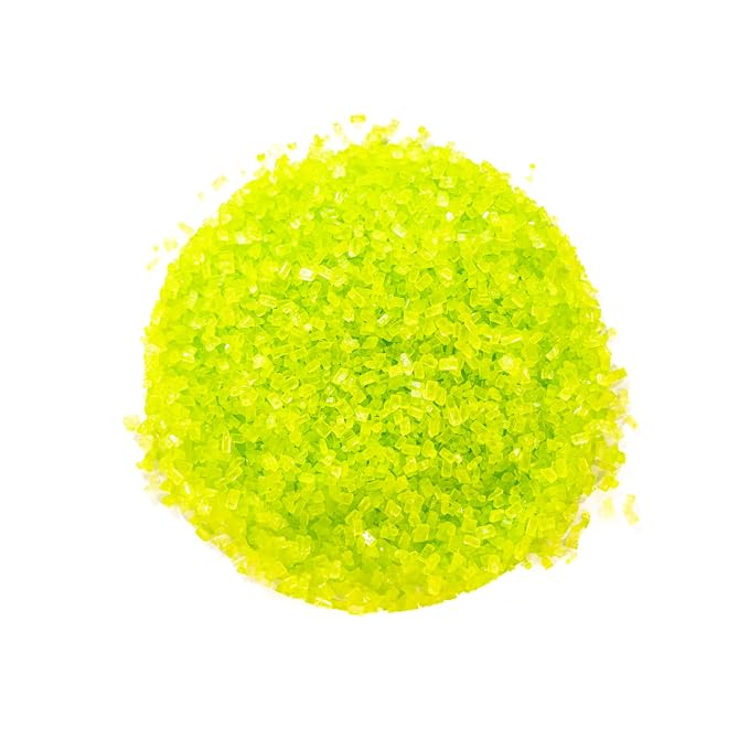 Bakerpan Lime Green Sugar Sprinkles for Baking - 7 oz Coarse Sparkling Decorating Sugar Crystals for Baking Topping, Cookies & Cupcakes | Kosher, Gluten-Free, Made in USA