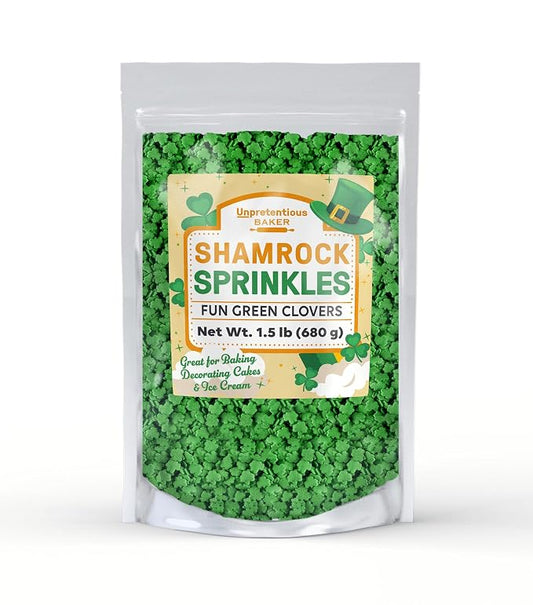Unpretentious Shamrock Sprinkles, 1.5 lb, Vibrant & Colorful, St. Patrick's Day, Dessert Decoration