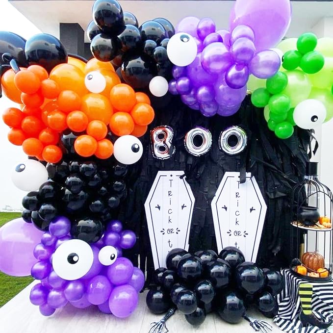 Voircoloria 90pack Purple Balloons Different Size 18/12/10/5 Inch Purple Balloon Garland Arch Kit for Halloween, Graduation, Wedding, Birthday, Baby Shower, Anniversary Party Decorations