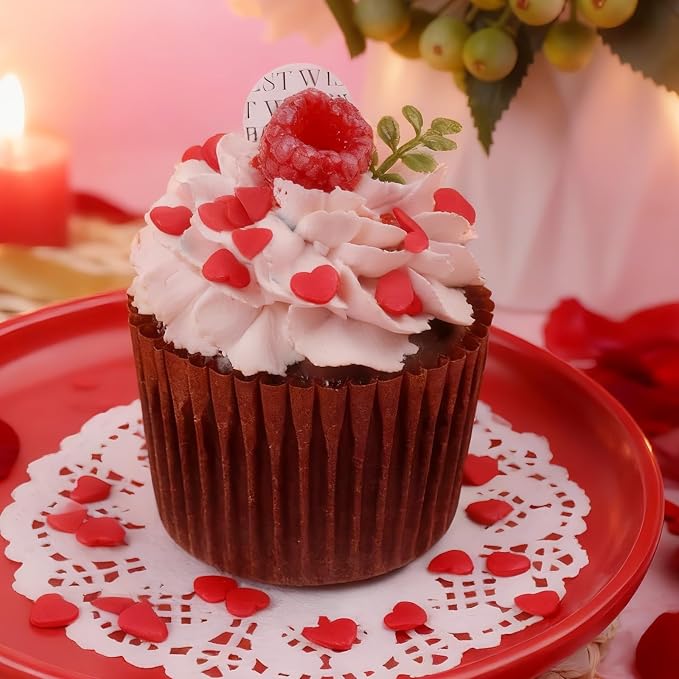 Red Heart Sprinkles for Baking Edible, Mothers Day Sprinkles for Cake, Cupcake, Cookies, and Ice Cream Toppings