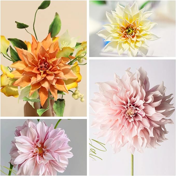 KALAIEN 6pcs/set Dahlia Sugar Flower Cutter Set Fondant Cake Sugarcraft Decorating Tools