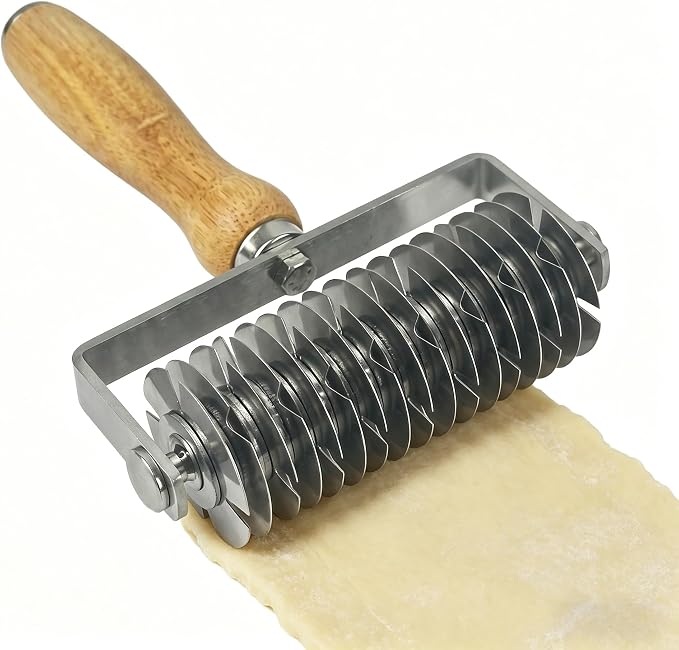 Lattice Pastry Pizza Dough Cutter Stainless Steel Cinnamon Roll Cutter for Pie Bread Beef Wellington Crust Baking