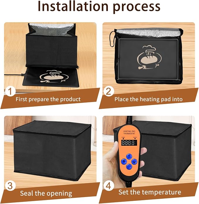 Bread Proofer Mat with Warming Box, Winter Sourdough Dough Proofing Box, for Bread Making,Sourdough Warmer,Yogurt