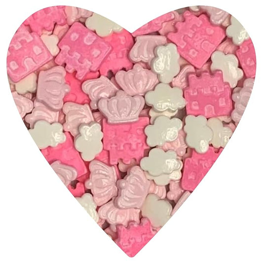 COOL MOM SPRINKLES Pink Princess Crown & Castle Sprinkles (4 oz.) – Princess World Themed Sprinkles for Decorating Birthday Cakes, Cupcakes, Cookies & Desserts – Mixed in the USA/Gluten-Free