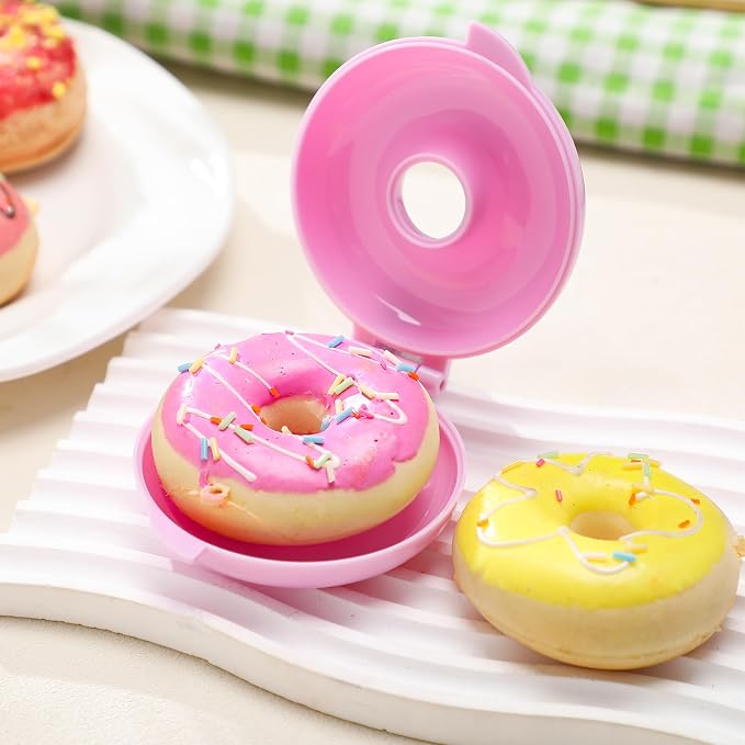 LemonRoad Pink Round Donut Cake Pop Mold Plastic Cake Pop Press Molds Shapes 3.46 Inch Large Circle Mold for Donut Bagel Making