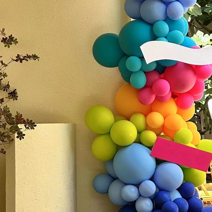 Voircoloria Balloons, 66pack 12inch Assorted Color Rainbow Latex Party Balloons for Wedding, Birthday, Graduation, Bridal Shower, Baby Shower, Gender Reveal, Anniversary Party Decorations