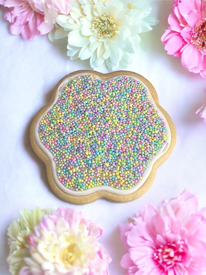 FAIRY LANE/COLORED NONPAREILS - Egg Free, Nuts Free, Kosher, Sprinkle Medley Mix, For Baking, Decorating, Cookies, Cupcakes, Cakes, Topping, Jimmies, Sugar Shapes, Candy Pearls, Easter Sprinkles Mix, Easter Decorations, 5.1oz