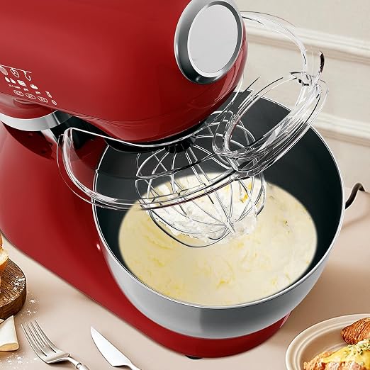 Electactic Stand Mixer With 12-Speed,5.3 QT Quiet Operation Electric Mixer With Tilt Head, Kitchen Mixer with Egg Whisk, Dough Hook, Flat Beater for Gift & Daily Use