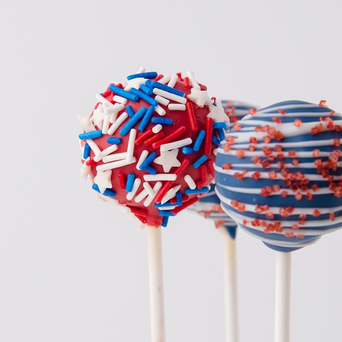 Sweets Indeed 4th of July Sprinkles 6 Cell Jar – Patriotic Nonpareils, Star Sprinkles, Jimmies and Sanding Sugar for Baking & Decorating Cupcakes, Cookies, Cakes & Desserts – 6.07 ounces