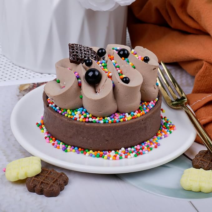 Rainbow Sprinkles Edible Dot Sprinkles, 11.3oz/320g Ice Cream Sprinkles with Nonpareils Star Confetti Jimmies, 4 Jars Colorful Set for Cakes Cupcakes Cookies