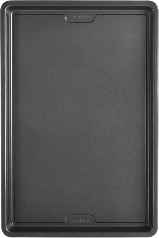 GoodCook PRO Large Baking Sheet Pan Nonstick Warp & Scratch-Resistant Dishwasher-Safe Carbon Steel Construction for Even Baking Oven Safe to 480°F, 11 x 17-Inch, Gray