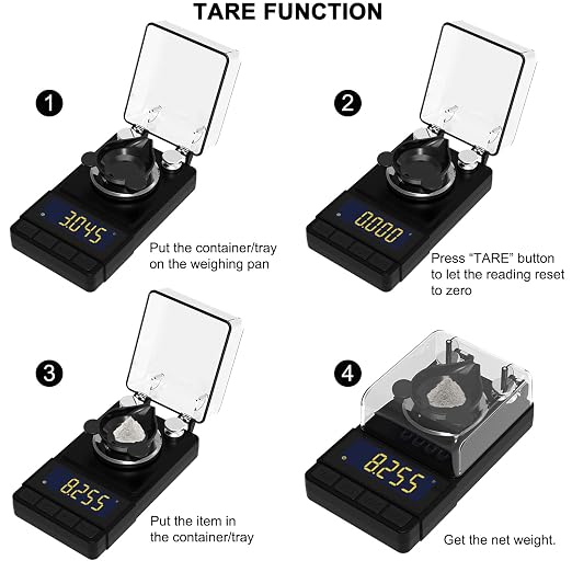 MAXUS Digital Milligram Scale 50g/0.001g, Compact Mg Scale with 20g Calibration Weight and Accessories, Black Powder Scale for Reloading