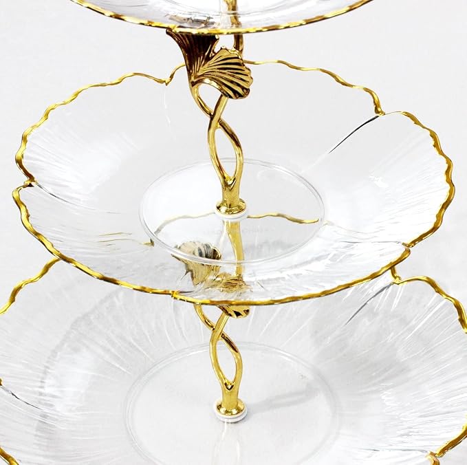 3 Tier Cupcake Stand, BetterJonny Acrylic Tiered Cake Stand, Cupcake Display Stand Dessert Stands, 3 Tier Cupcake Serving Stand for Tea Party, Baby Shower, Birthday, Wedding
