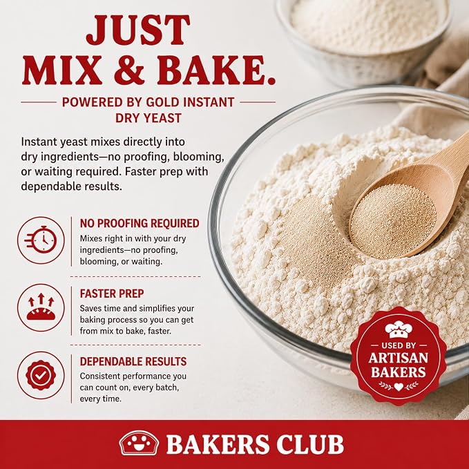 Bakers Club Gold Instant Yeast 8oz