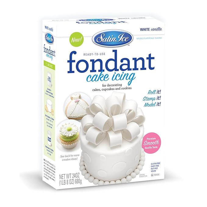 Satin Ice Fondant for Cake Decorating, White (24 Ounce)