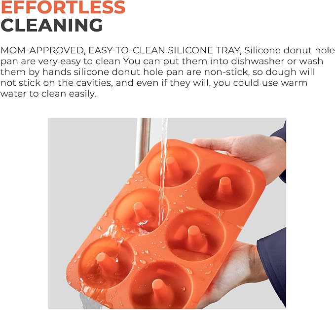 ABAM Premium Silicone 3.5 inch Donut Pan 3-Pack of Non-Stick Food Grade Silicone baking mold with 18 donut molds of Bagel Making Tray perfect for Microwave, Freezer & Dishwasher safe.