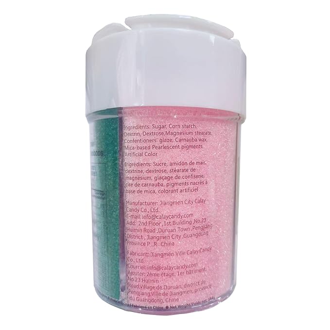 Sentovac 4-Colors Sanding Sugar for Baking Edible Sparkling Coarse Sugar Crystals Sprinkles for Baking Cake Cookie Cupcake Topper Ice Cream Decoration Supplies（Purple Yellow Green Pink）