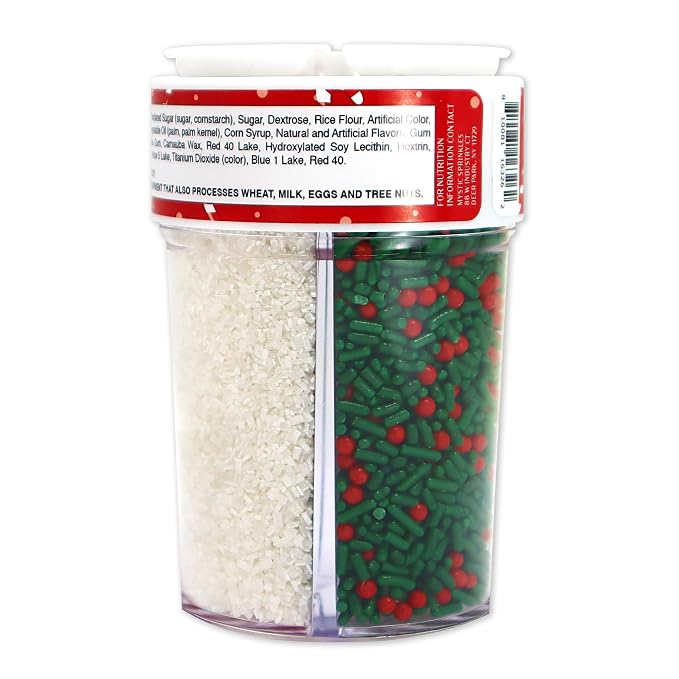 Mystic Sprinkles 4 Cell Sprinkle Assortments (Candy Cane Kisses, Midi)