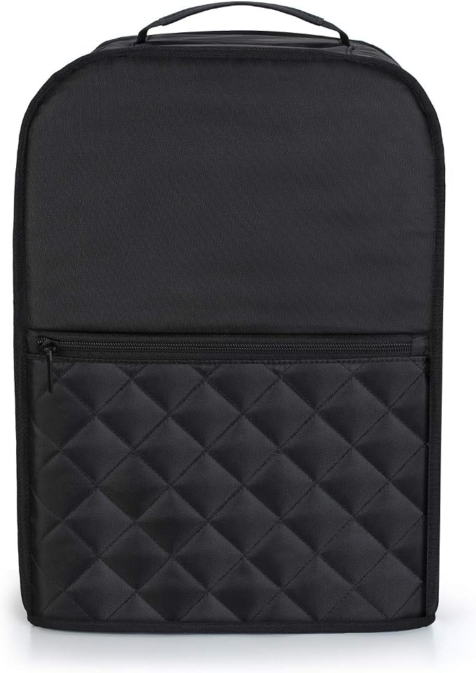 Luxja Food Processor Cover Compatible with Cuisinart and Hamilton Beach 10-14 Cup Processor, Food Processor Dust Cover with Accessories Pockets, Black