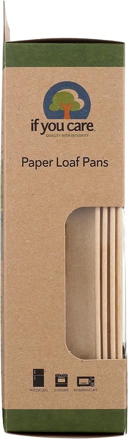 IF YOU CARE FSC Certified Paper Loaf Baking Pans, 4-count