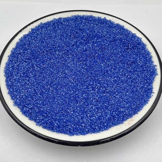 Senchanting Royal Blue Sanding Sugar Sprinkles, Edible Crystal Treasure Blue Sanding Candy Sugar for Cake Decorating Wedding Party Baking Cupcake Cookie Ice Cream Decoration Supplies 90g/3.2oz