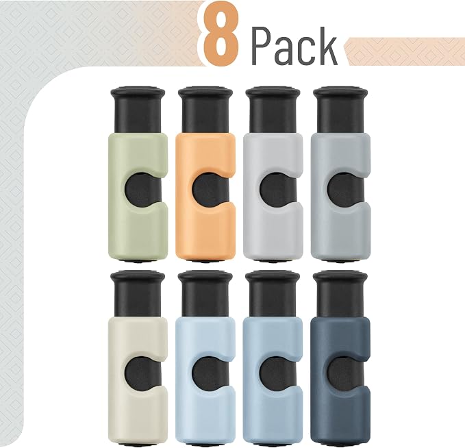 Mr. Pen- Squeeze and Lock Bread Bag Clips, 2.4 Inch, 8 Pack | Multicolor Squeeze Lock Clips, Reusable Bag Closures for Bread, Snacks, Coffee, Food Storage, Fits Thick and Thin Bags