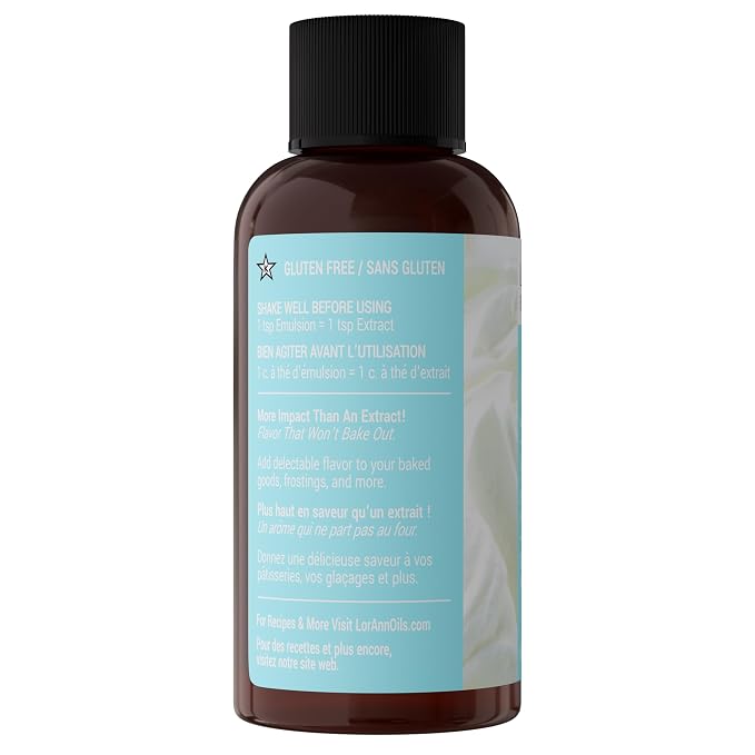 LorAnn Oils Vanilla Bakery Emulsion: True Essence, Ideal for Boosting Fruit Tones in Cakes, Cookies & Desserts, Gluten-Free, Keto-Friendly, Extract Substitute Essential, 2 Oz, 6 Pack
