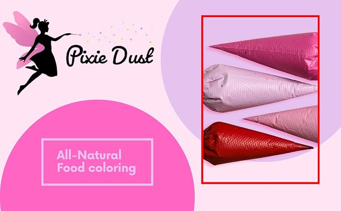 All-Natural Food Coloring Powder Set - Red, Pink, Deep Pink & Purple.| Perfect for cake decorating, cookie Frosting, Icing & Drinks | Dye-Free, Plant-Based, Kosher, Flavorless | No Carmine, No Annatto, No Propylene Glycol | By Pixie Dust | Large .35 oz...
