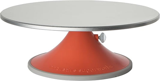 Sugarworks Artists Cake Turntable Rotating Cake Stand Cake Decorating Stand, with Brake/Stop