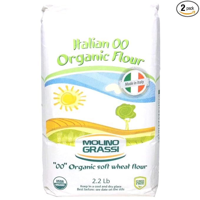 Molino Grassi USDA Organic Italian "00" Soft Wheat Flour - 2.2 lb (2 Pack) (1 Pack)