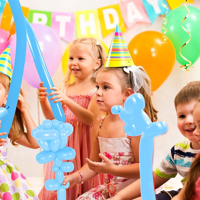 ZNHIS 100pcs 260 Long Balloons, Light Blue, Long Twistable Balloons for Balloon Arch, General Celebration, Unisex-Adults