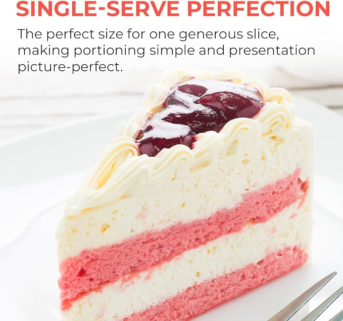 Sideways Cake Slice Containers with Hinged Lids – 30 Pack, Clear Disposable Plastic Dessert Slice Boxes, Leak-Resistant & Stackable – Ideal for Cake, Cheesecake, Pie, Bakery & Party Use