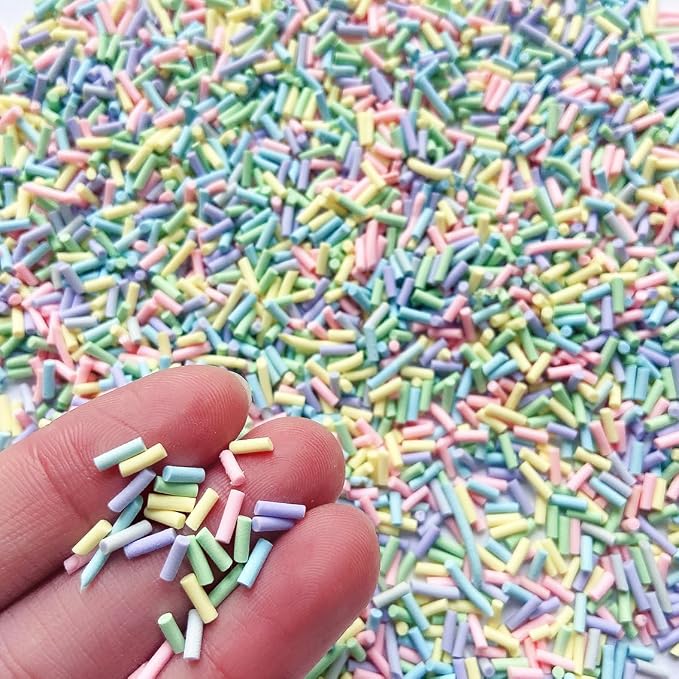 EHOPE 100G Fake Sprinkles Polymer Sprinkles Faux Sprinkles Resin Sprinkles Clay Sprinkles For Resin Fake Candy Sprinkles for Nail Art DIY Crafts Cake Phone Case (100G Sugar granules 5Blue)