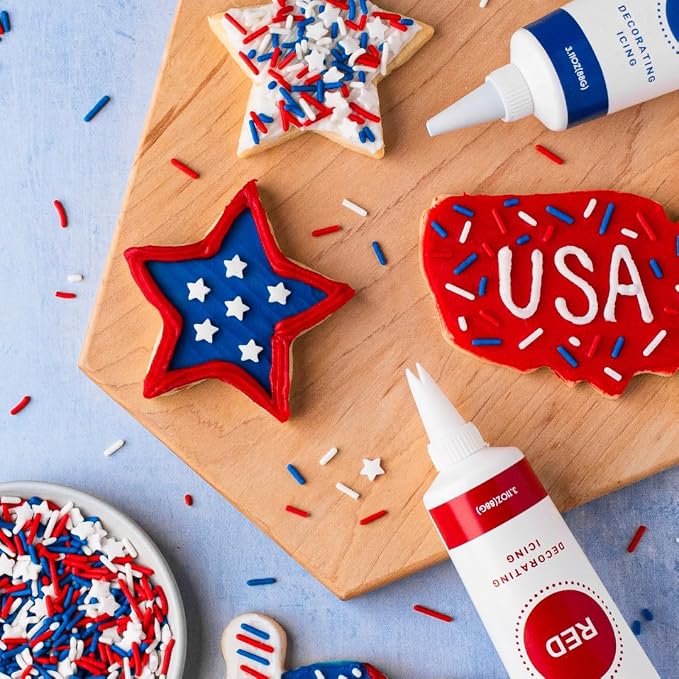 Sweets Indeed Red White and Blue Star Sprinkles – Bulk 10 Ounces Patriotic Star Sprinkles for Baking & Decorating Cupcakes, Cookies, Cakes & Desserts – 4th of July, Memorial Day