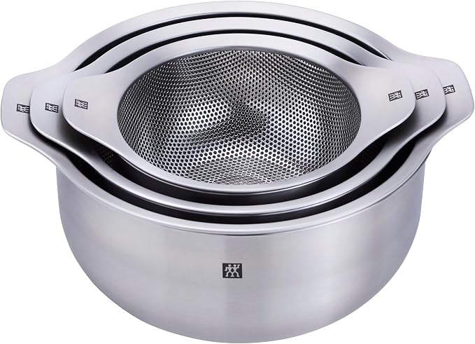 ZWILLING Prep 6-pc Brushed Stainless Steels Nesting Bowls & Strainers Set